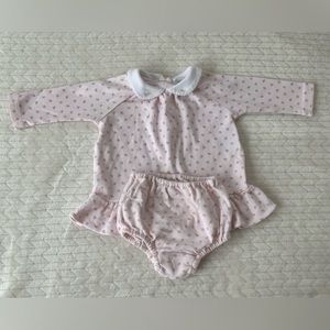 Ralph Lauren Baby Girl Long Sleeve Dress with Bloomer | Color: Pink | Size: 3M